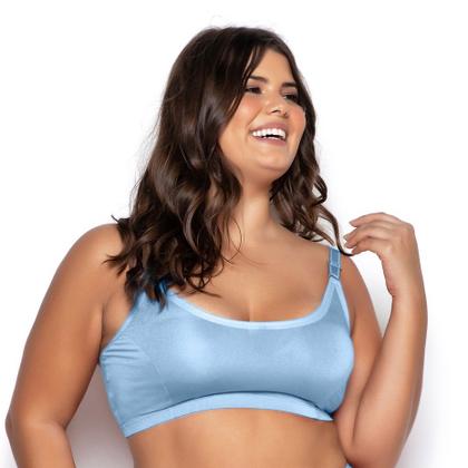 Imagem de Kit Com 3 Top Sutiã Sem Bojo Plus Size Alça Reforçada Gatria Lingerie