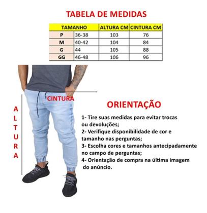Imagem de Kit Com 3 Unid Calça Masculina Jeans Joguer Tamanhos