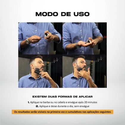 Imagem de Kit com 3 unidades do Balm escurecedor Black Control  Cabelo e barba  140 ml