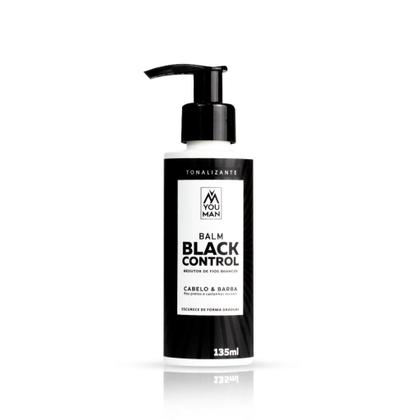 Imagem de Kit com 3 unidades do Balm escurecedor Black Control  Cabelo e barba  140 ml