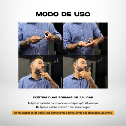 Imagem de Kit com 3 unidades do Balm escurecedor Black Control  Cabelo e barba  140 ml