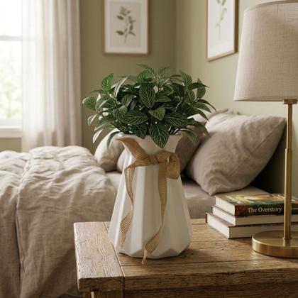 Imagem de Kit Com 3 Vasos Decorativos Minimalistas Modernos Escritório/Sala Branco Castela