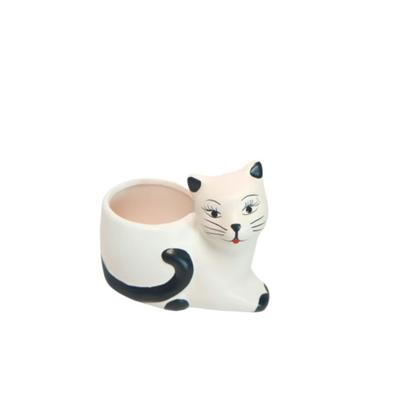 Imagem de kit com 3 Vasos Gatinho Cachepô Cerâmica Decoração