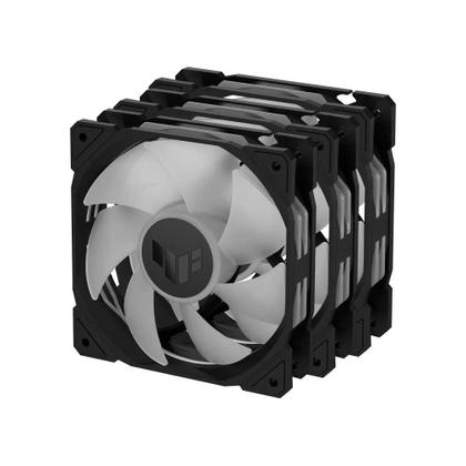 Imagem de Kit com 3 Ventoinha Asus TUF Gaming TR120 Reverse blade com controladora, 120mm, Led ARGB, Preto - 90DA00D0-B00020