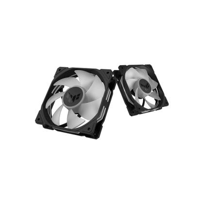 Imagem de Kit com 3 Ventoinha Asus TUF Gaming TR120 Reverse blade com controladora, 120mm, Led ARGB, Preto - 90DA00D0-B00020