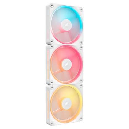 Imagem de Kit com 3 Ventoinhas Corsair LX-R RGB Series, iCUE LINK LX120-R RGB, 120mm, Branco - CO-9051054-WW
