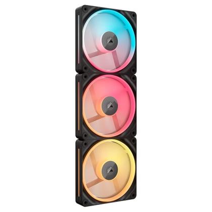 Imagem de Kit com 3 Ventoinhas Corsair LX-R RGB Series, iCUE LINK LX120-R RGB, 120mm, Preto- CO-9051050-WW