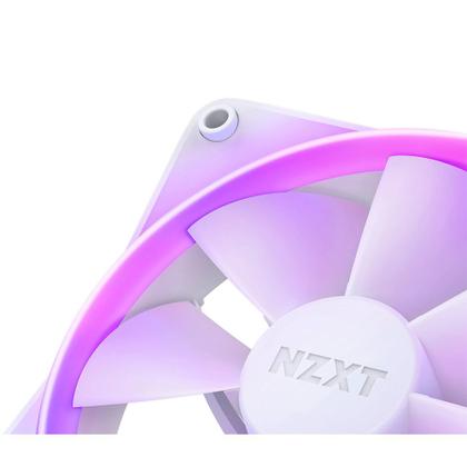 Imagem de Kit Com 3 Ventoinhas NZXT, 120mm, RGB, Branco - RF-R12TF-W1