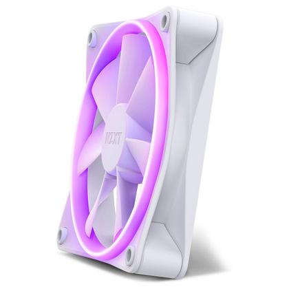 Imagem de Kit Com 3 Ventoinhas NZXT, 120mm, RGB, Branco - RF-R12TF-W1
