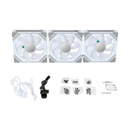 Imagem de Kit Com 3 Ventoinhas Rise Mode Magneto, 120mm, ARGB, Branco - RM-MA-02-ARGB
