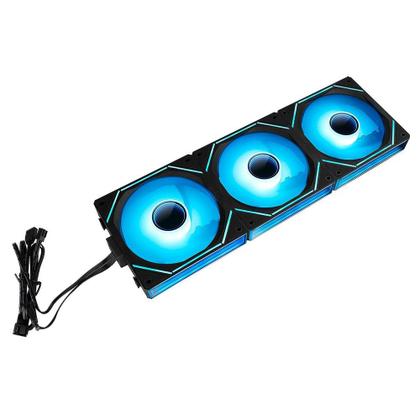 Imagem de Kit Com 3 Ventoinhas Rise Mode Magneto Pro, 120mm, Led ARGB, Preto - RM-MAPRO-ARGB-B