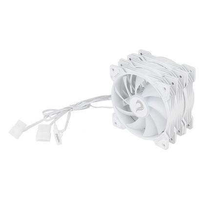 Imagem de Kit com 3 Ventoinhas Rise Mode X Led Rainbow, 120mm, Branco - RM-XLD-02-RBW