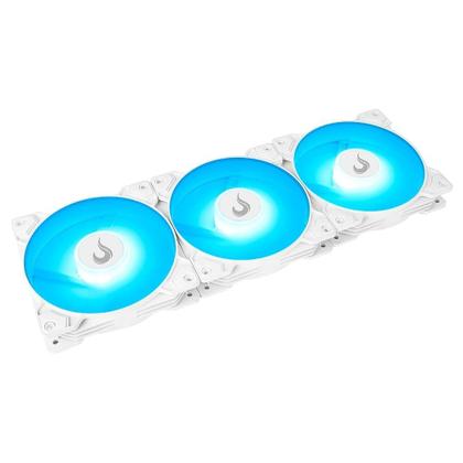 Imagem de Kit com 3 Ventoinhas Rise Mode Z Led 5V, 120mm, Led ARGB, Branco - RM-ZLD-5V-ARGB-W