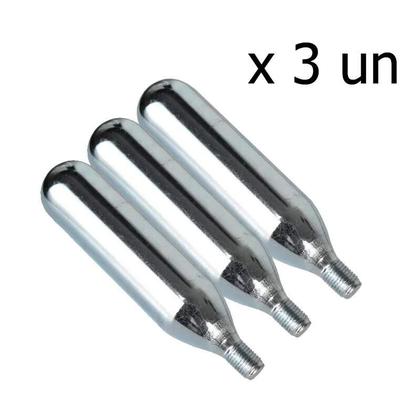 Imagem de Kit com 3 x Cilindros Cartucho CO2 alimentício 16gr para Keg