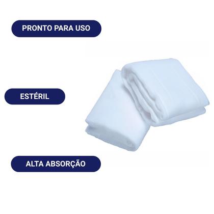 Imagem de Kit com 30 Compressas Gaze Esteril Algodonada 10x50 Polarfix