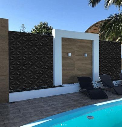 Imagem de Kit com 30 Placas 3d adesivas revestimento areas externas