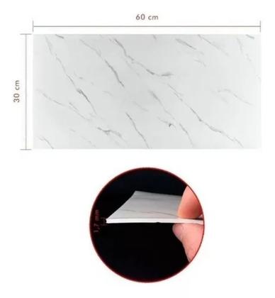 Imagem de Kit com 30 Placas adesivas De Parede 3d Painel Marmore Autocolante Vinílico Banheiro Cozinha 60x30