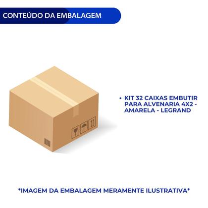 Imagem de Kit com 32 Caixas De Luz Legrand Pial 4x2 Antichama para Tomada E Interruptor