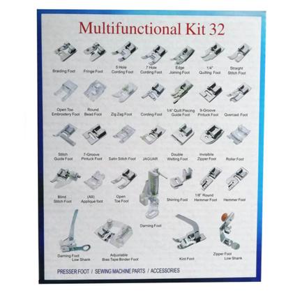 Imagem de Kit com 32 Calcadores para Patchwork Máquina Doméstica