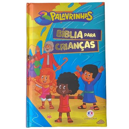 Imagem de KIT com 32 unidades da Bíblia para Crianças Três 3 Palavrinhas capa DURA ALMOFADADA Infantil Ilustrada Ciranda Cultural