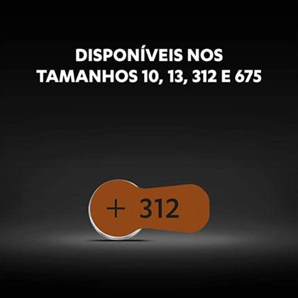 Imagem de Kit Com 36 Pilhas Auditivas Duracell Nº 312