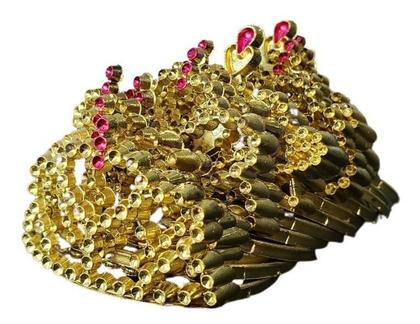 Imagem de Kit Com 36 Unidades De Mini Coroa De Princesa Dourada Pente