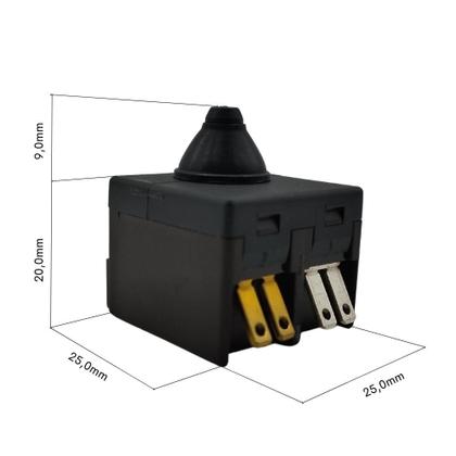 Imagem de Kit com 3un Botão Interruptor Chave Liga Desliga Compatível com Esmerilhadeira Vonder EAV754 DWT EAD754 9303754046