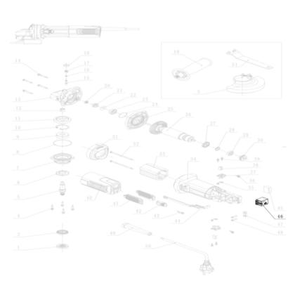 Imagem de Kit com 3un Botão Interruptor Chave Liga Desliga Compatível com Esmerilhadeira Vonder EAV754 DWT EAD754 9303754046