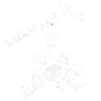 Imagem de Kit com 3un Cerâmica do Pistão Embolo 20mm Compatível com Lavajato Karcher HD12/15S