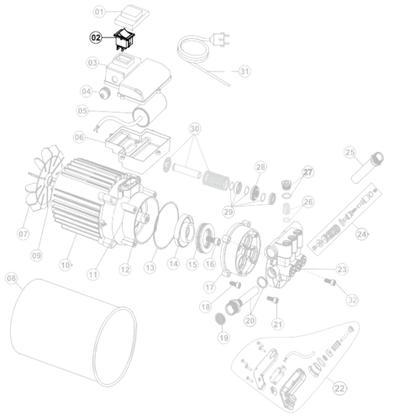 Imagem de Kit com 3un Interruptor Chave Liga Desliga Compatível com Lavadora WAP Tobata Turbo