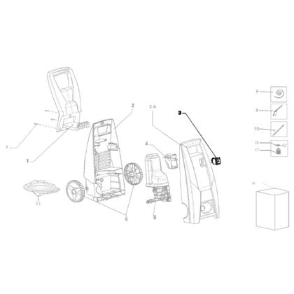 Imagem de Kit com 3un Interruptor Chave Liga Desliga Compatível com Lavajato Lavor Wash Express Slim