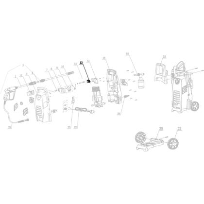 Imagem de Kit com 3un Interruptor Chave Liga Desliga Compatível com Lavajato Tekna HLX1201V