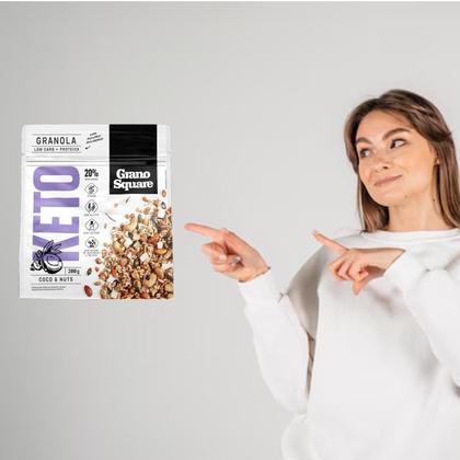 Imagem de Kit Com 3Und Granola Keto Low Carb Granosquare 200G