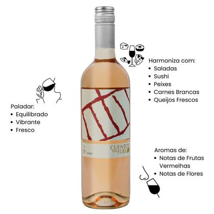 Imagem de Kit com 4 - 2 Vinhos Tinto Pinot Noir e 2 Vinhos Rose Carmenere 750ml