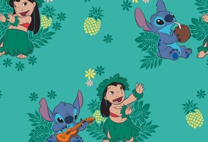 Imagem de Kit com 4 Adesivos Encapar Caderno LILO E STITCH Brochura Frente Verso 30x44cm