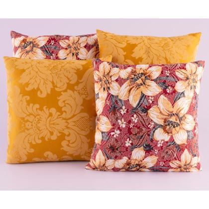 Imagem de Kit com 4 Almofadas Decorativas Lisa Estampada Sala Sofá