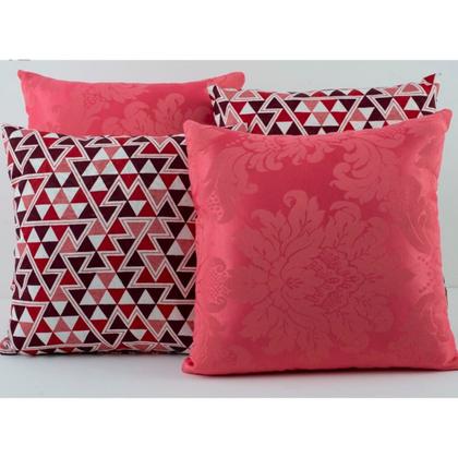Imagem de Kit com 4 Almofadas Decorativas Suede Jacquard Sala Sofá