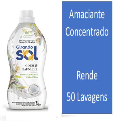 Imagem de Kit com 4 Amaciante Roupa Concentrado Coco & Baunilha 1 Lt