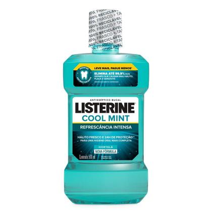 Imagem de Kit com 4 Antisséptico Bucal Listerine Cool Mint Leve 500ml Pague 350ml