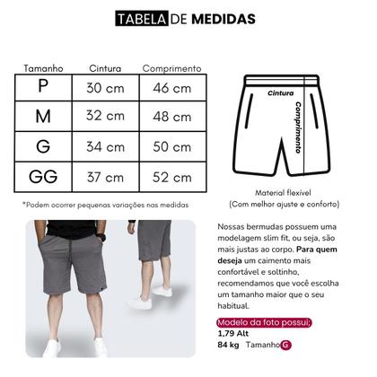 Imagem de Kit Com 4 Bermudas Moletom Masculina Adulto Dagg Premium P M G Gg
