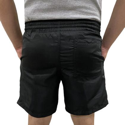 Imagem de Kit Com 4 Bermudas Praia Masculina Tactel Preta Cordões Coloridos
