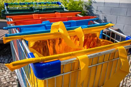 Imagem de Kit com 4 Bolsas Para Compras Coloridas