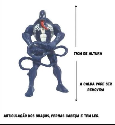 Imagem de Kit Com 4 Bonecos Venom E Homem-Aranha - Luzes Led