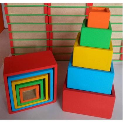 Imagem de Kit Com 4 Brinquedos Pedagógicos De Madeira - Lindos!