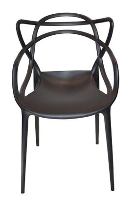 Imagem de Kit com  4 Cadeira Allegra Masters Plastico Resistente Sala,Cozinha, Jantar, Empilhavel Preta