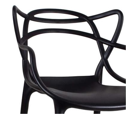 Imagem de Kit com  4 Cadeira Allegra Masters Plastico Resistente Sala,Cozinha, Jantar, Empilhavel Preta