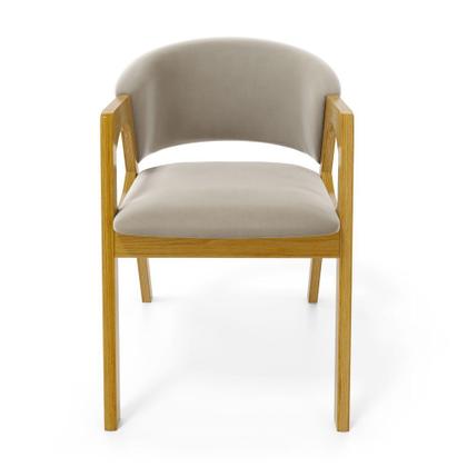 Imagem de Kit Com 4 Cadeiras Agatha Madeira Maciça Estofada Para Mesa De jantar