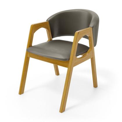 Imagem de Kit Com 4 Cadeiras Agatha Madeira Maciça Estofada Para Mesa De jantar