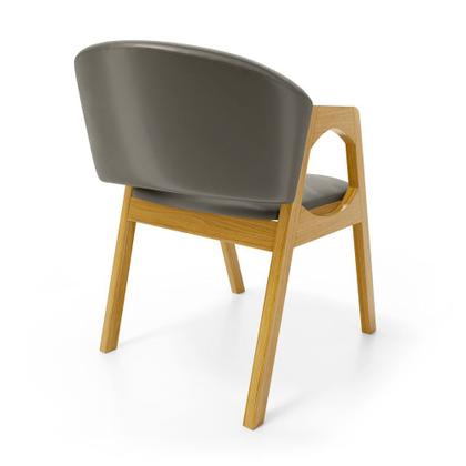 Imagem de Kit Com 4 Cadeiras Agatha Madeira Maciça Estofada Para Mesa De jantar