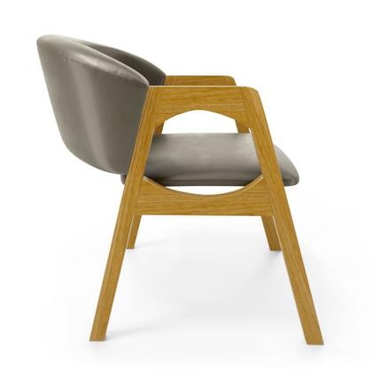 Imagem de Kit Com 4 Cadeiras Agatha Madeira Maciça Estofada Para Mesa De jantar